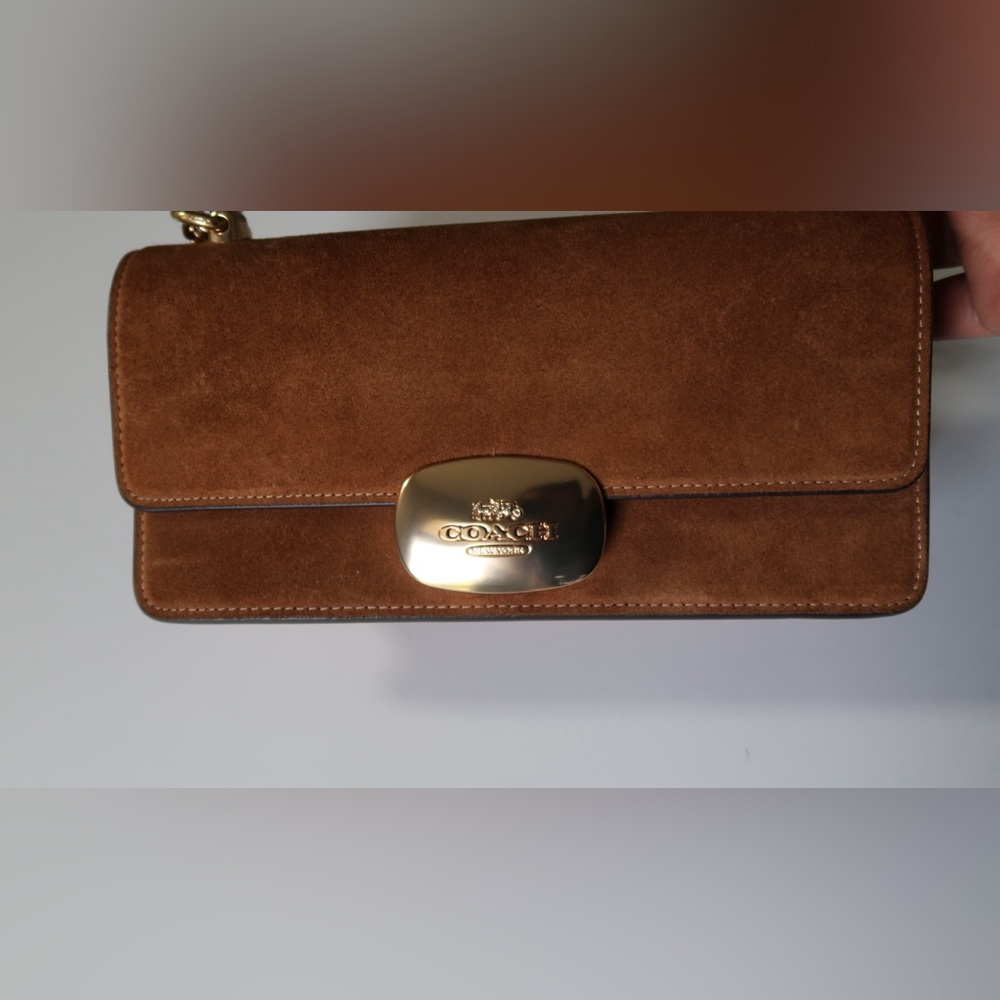 Coach Suede Eliza Flap Crossbody Bag